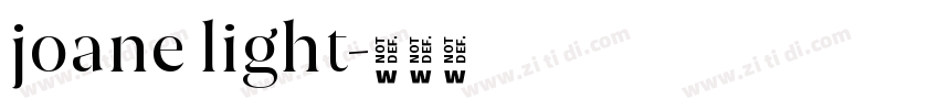 joane light字体转换